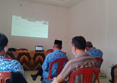 Kaur Perencanaan Ikuti Virtual Meeting Di Aula Kecamatan Terkait Pembahasan Aplikasi SIPD
