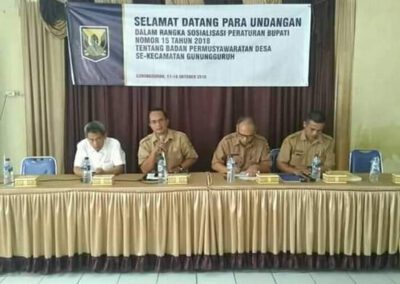 Sosialisasi Peraturan Bupati Nomor 15 Tahun 2018